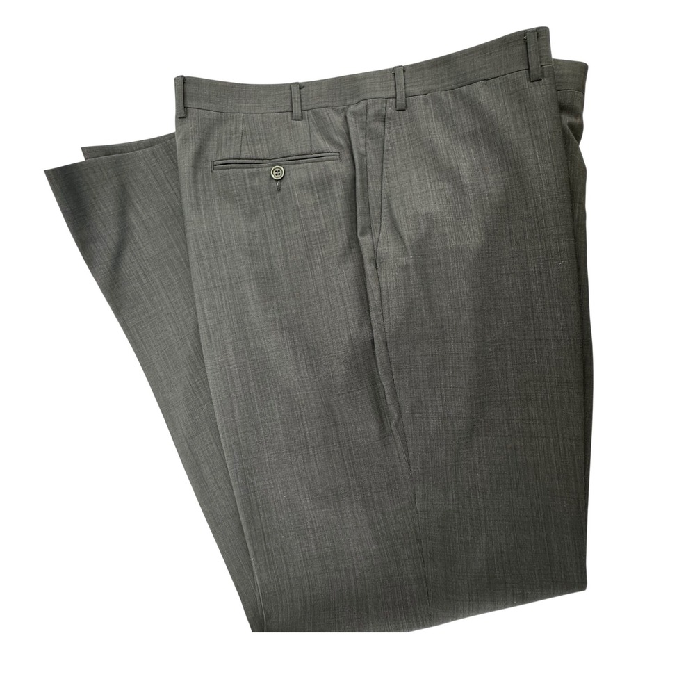 Canali Travel Dress Pants Mens 38 x 32 Charcoal Gray Wool Luxury Italian Classic